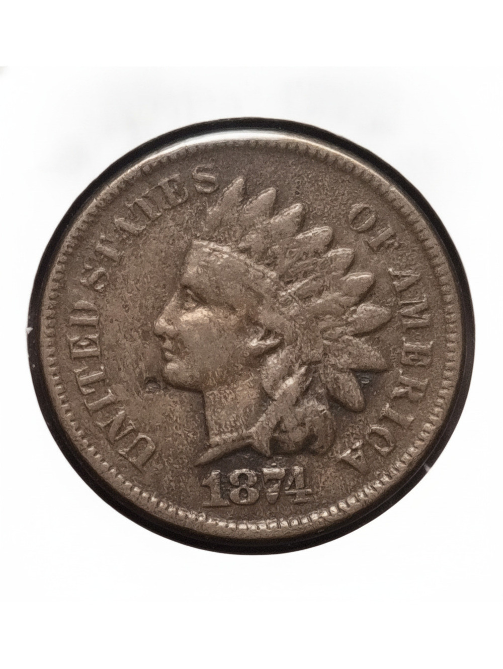 1874 Indian Head Penny Most of Liberty #208